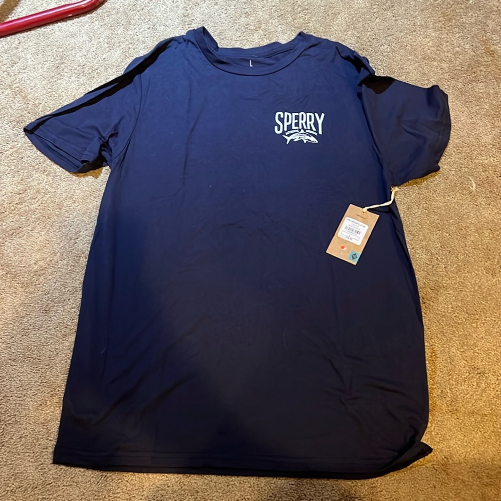 Navy blue Sperry t shirt large